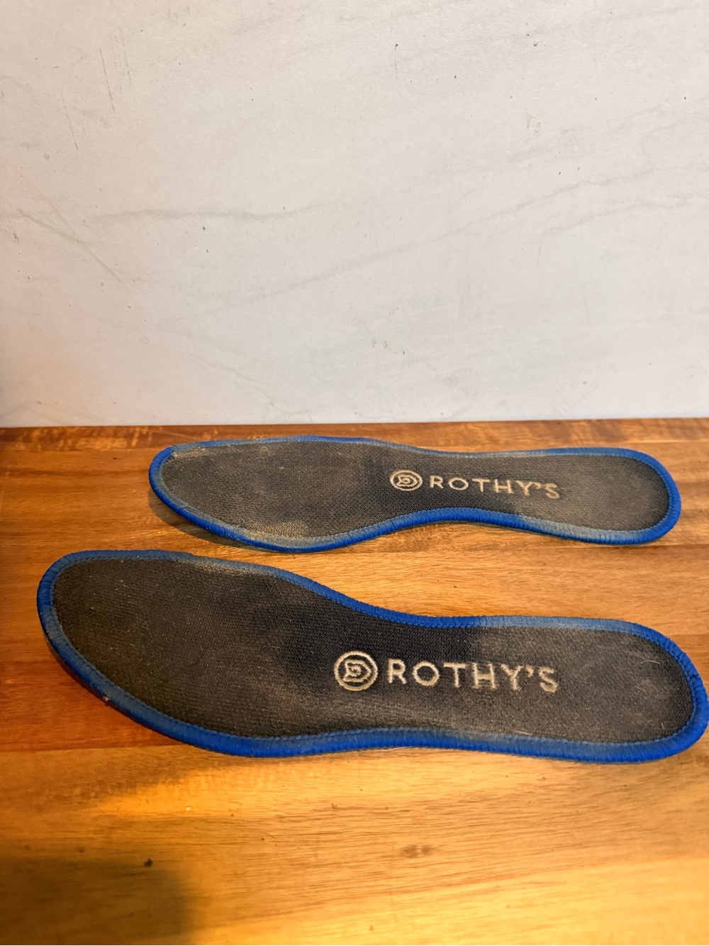 Rothy's Black Insoles with Blue Trim
